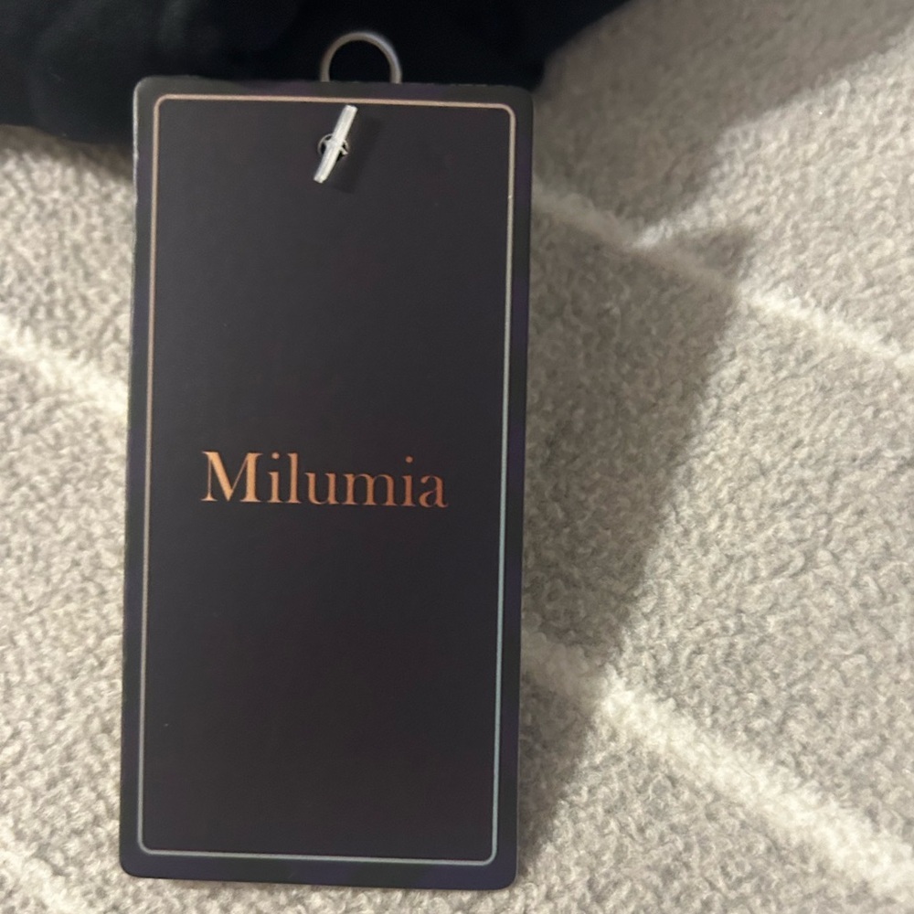 Milumia Women's One Shoulder Black XS Snap Accents Solid - Picture 3 of 6